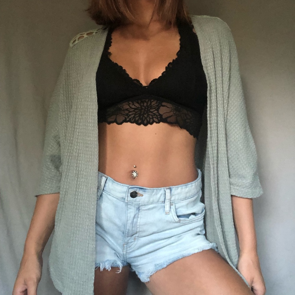 Light green sweater coverup